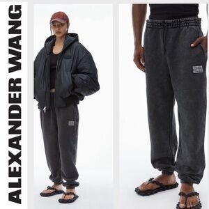 Alexander Wang UNISEX acid wash Dense Fleece Sweat Pants S